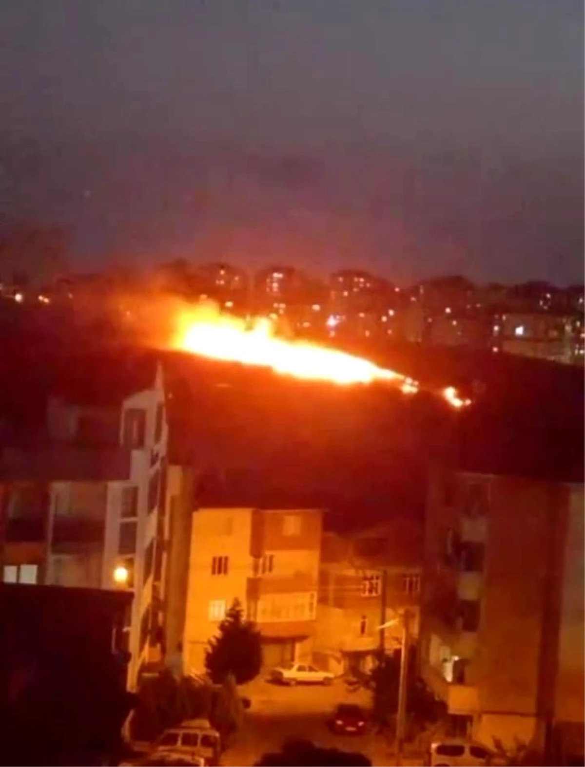 Çayırova’da Aşıklar Tepesi’nde çıkan yangın söndürüldü