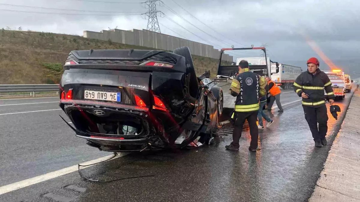 Kuzey Marmara Otoyolu’nda Yağış Sebebiyle Kaza: 4 Yaralı