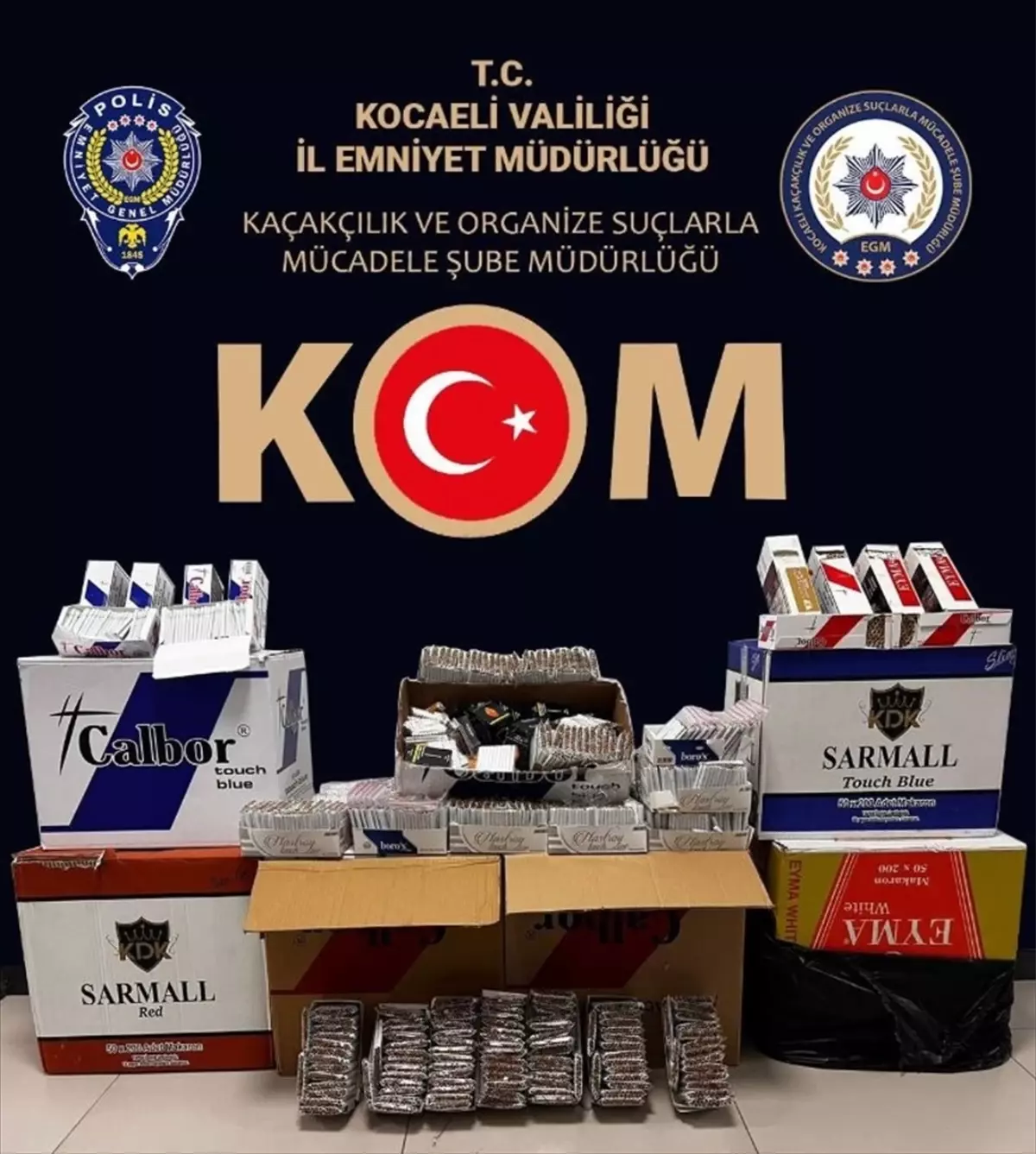 Kocaeli’de Kaçak 100 Bin Makaron Ele Geçirildi