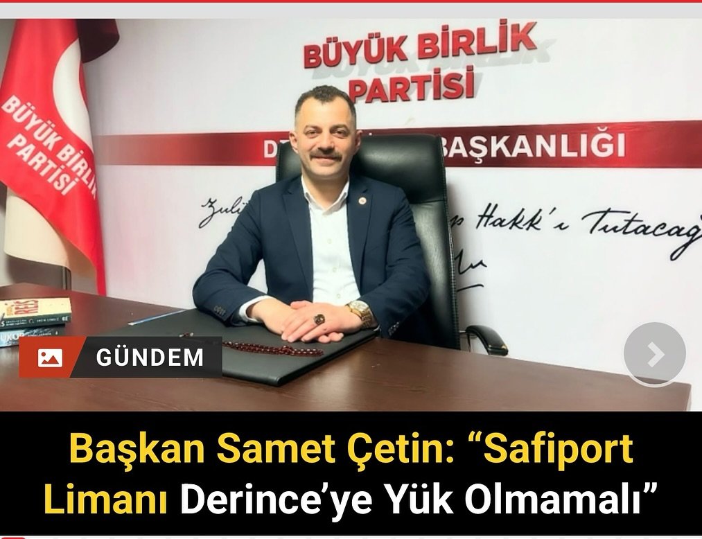 SAMET ÇETİN’DEN BÜYÜK MESAJ: “DERİNCE’Yİ SAHİPSİZ BIRAKMAYACAĞIZ!”