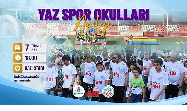  Nevşehir Belediyesi Yaz Spor Okullarımız Pazartesi Günü Açılıyor
