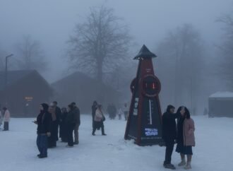 Kuzuyayla’da bayram ve kar sevinci bir arada