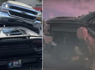 Florida’da Pikap, Lüks Lamborghini’nin Üzerinden Geçti