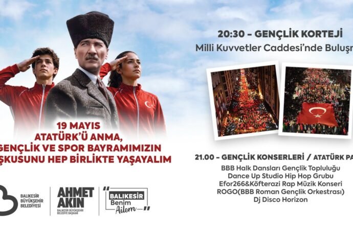 Balıkesir’de Gençlik Korteji ve Konser Etkinlikleri Düzenlenecek