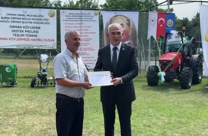 İnegöl’de Orman Köylülerine Destek Projesi Töreni Yapıldı