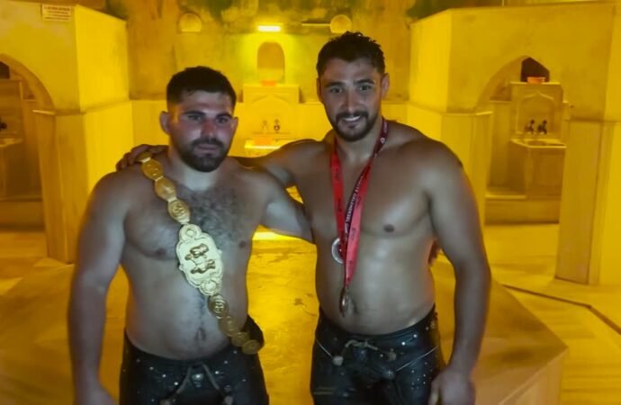 Edirne’nin Başpehlivanı Erkan Taş, Hamam Geleneğini Yaşattı