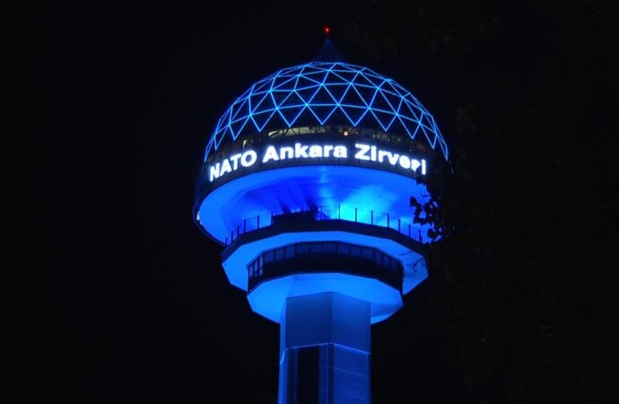 Atakule, NATO Zirvesi İçin Aydınlatıldı