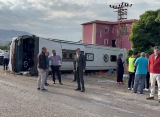 Kırıkkale’de Yolcu Otobüsü Devrildi, 41 Yaralı