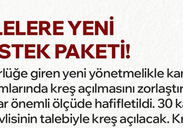 Kamu Kurumlarına Kreş Açma Koşulları Kolaylaştı