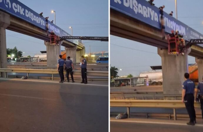 Üst Geçitte Yarı Çıplak Bir Adam Bulundu