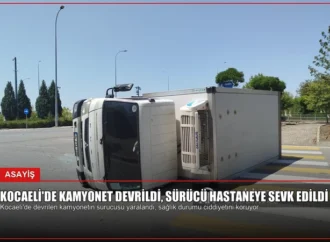 Kocaeli’de Kamyonet Devrildi, Sürücü Hastaneye Sevk Edildi