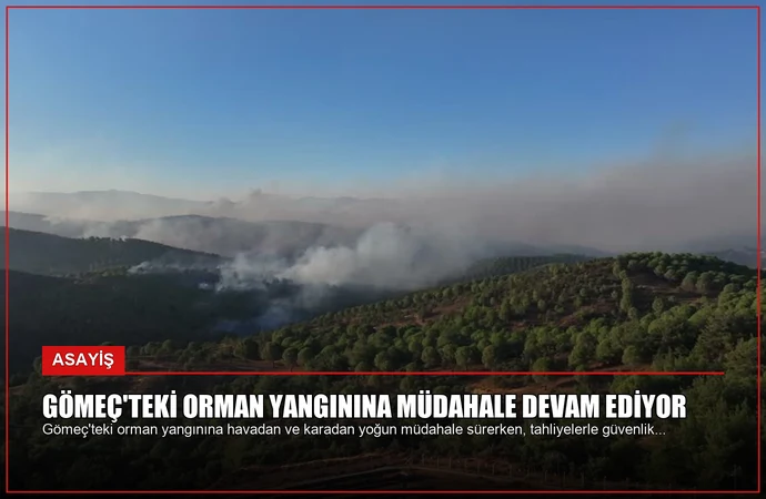 Gömeç’teki Orman Yangınına Müdahale Devam Ediyor