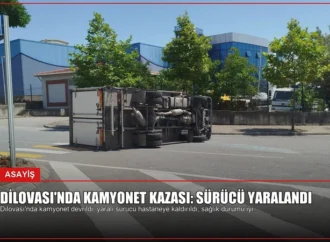 Dilovası’nda Kamyonet Kazası: Sürücü Yaralandı