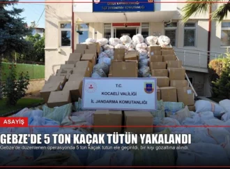 Gebze’de 5 Ton Kaçak Tütün Yakalandı