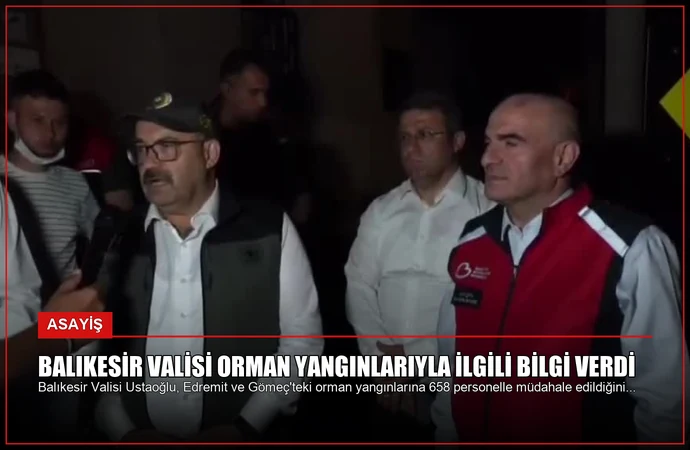Balıkesir Valisi Orman Yangınlarıyla İlgili Bilgi Verdi