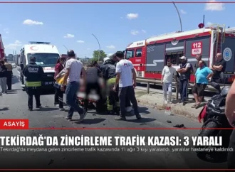 Tekirdağ’da Zincirleme Trafik Kazası: 3 Yaralı
