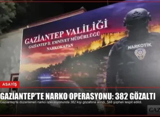 Gaziantep’te Narko Operasyonu: 382 Gözaltı
