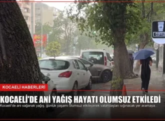 Kocaeli’de Ani Yağış Hayatı Olumsuz Etkiledi