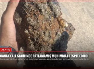 Çanakkale Sahilinde Patlamamış Mühimmat Tespit Edildi