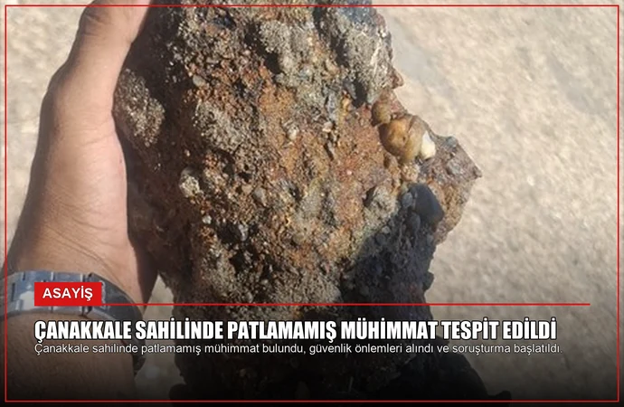 Çanakkale Sahilinde Patlamamış Mühimmat Tespit Edildi