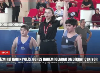 İzmirli Kadın Polis, Güreş Hakemi Olarak da Dikkat Çekiyor