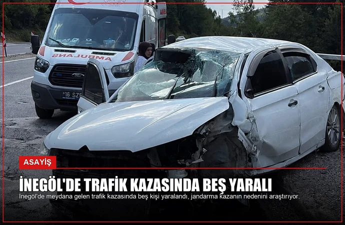 İnegöl’de Trafik Kazasında Beş Yaralı