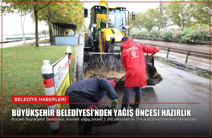 Büyükşehir Belediyesi’nden Yağış Öncesi Hazırlık