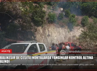 Balıkesir’de Çeşitli Noktalarda Yangınlar Kontrol Altına Alındı