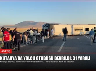 Kütahya’da Yolcu Otobüsü Devrildi: 31 Yaralı