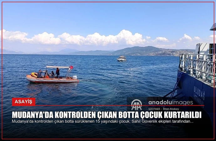 Mudanya’da Kontrolden Çıkan Botta Çocuk Kurtarıldı