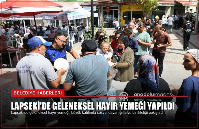 Lapseki’de Geleneksel Hayır Yemeği Yapıldı