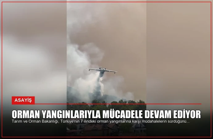 Orman Yangınlarıyla Mücadele Devam Ediyor