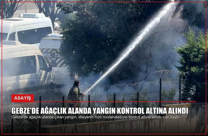 Gebze’de Ağaçlık Alanda Yangın Kontrol Altına Alındı
