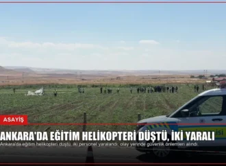 Ankara’da Eğitim Helikopteri Düştü, İki Yaralı
