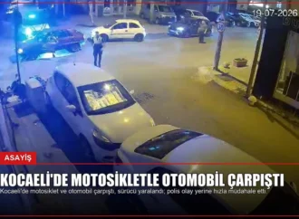Kocaeli’de Motosikletle Otomobil Çarpıştı