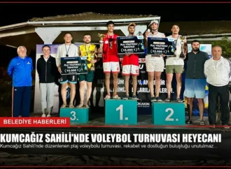 Kumcağız Sahili’nde Voleybol Turnuvası Heyecanı