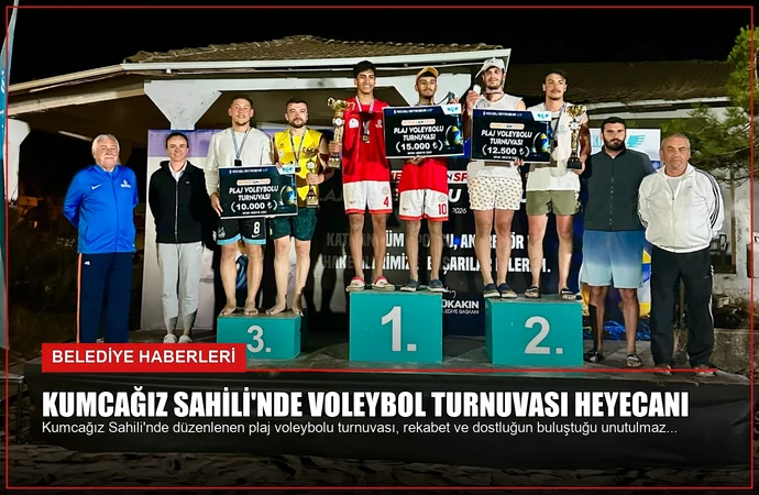 Kumcağız Sahili’nde Voleybol Turnuvası Heyecanı