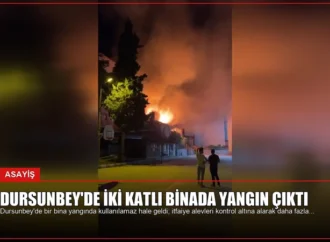 Dursunbey’de İki Katlı Binada Yangın Çıktı