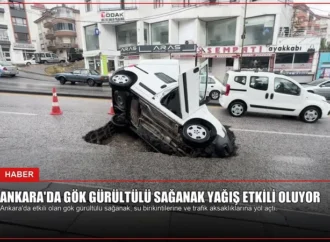 Ankara’da Gök Gürültülü Sağanak Yağış Etkili Oluyor