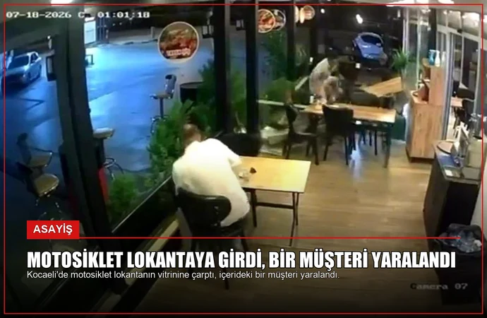 Motosiklet Lokantaya Girdi, Bir Müşteri Yaralandı