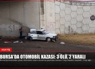 Bursa’da otomobil kazası: 3 ölü, 2 yaralı