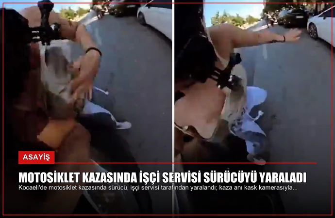 Motosiklet Kazasında İşçi Servisi Sürücüyü Yaraladı