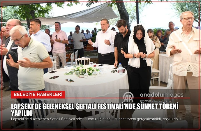 Lapseki’de Geleneksel Şeftali Festivali’nde Sünnet Töreni Yapıldı