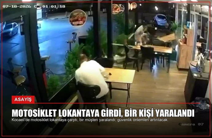 Motosiklet Lokantaya Girdi, Bir Kişi Yaralandı