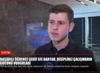 Başarılı Öğrenci Şerif Efe Dartar, Disiplinli Çalışmanın Gücünü Vurguladı