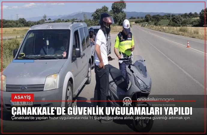 Çanakkale’de Güvenlik Uygulamaları Yapıldı