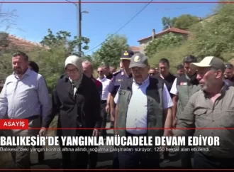 Balıkesir’de Yangınla Mücadele Devam Ediyor