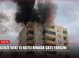 Gebze’deki 15 Katlı Binada Çatı Yangını