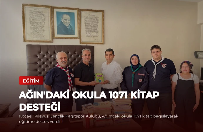 Ağın’daki Okula 1071 Kitap Desteği