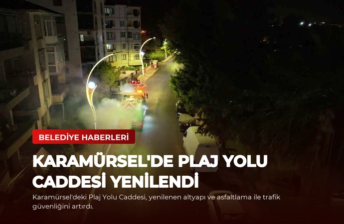 Karamürsel’de Plaj Yolu Caddesi Yenilendi